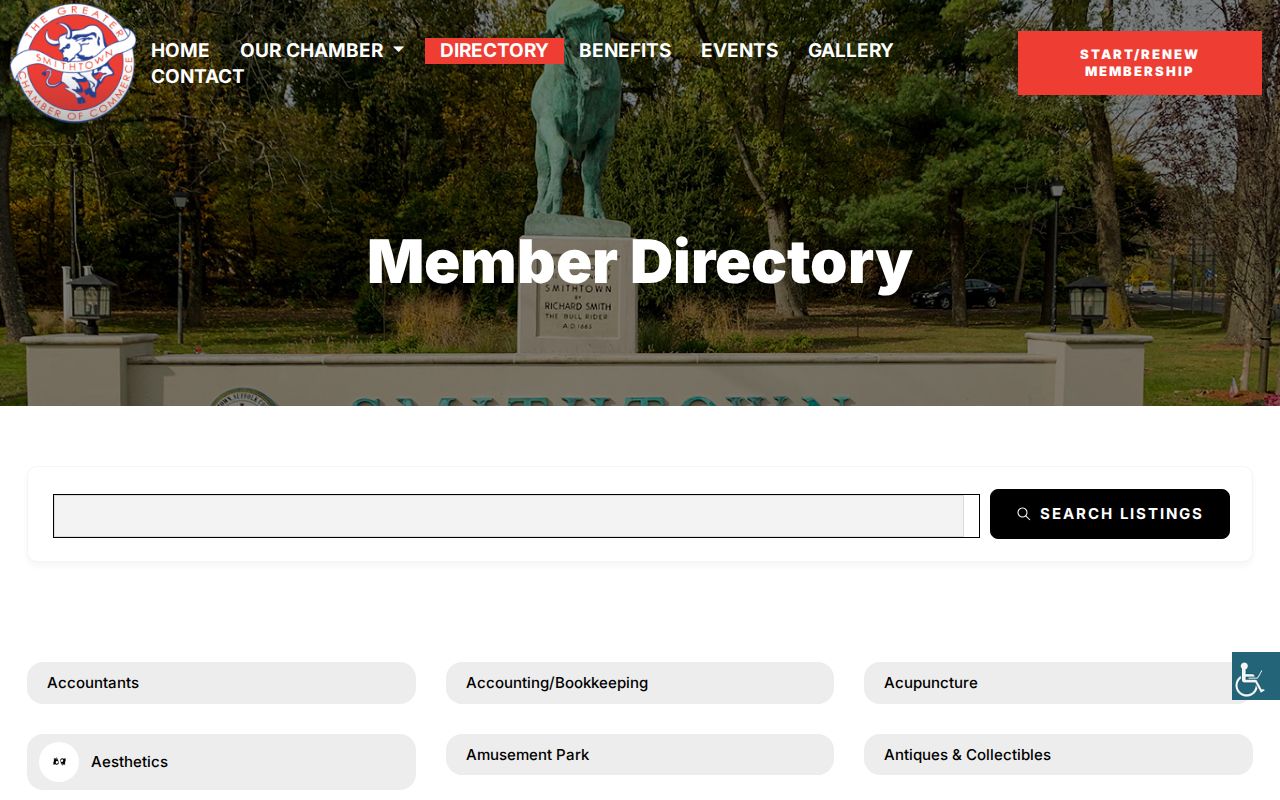 Smithtown neighbors community organizations in the Greater Smithtown Chamber directory