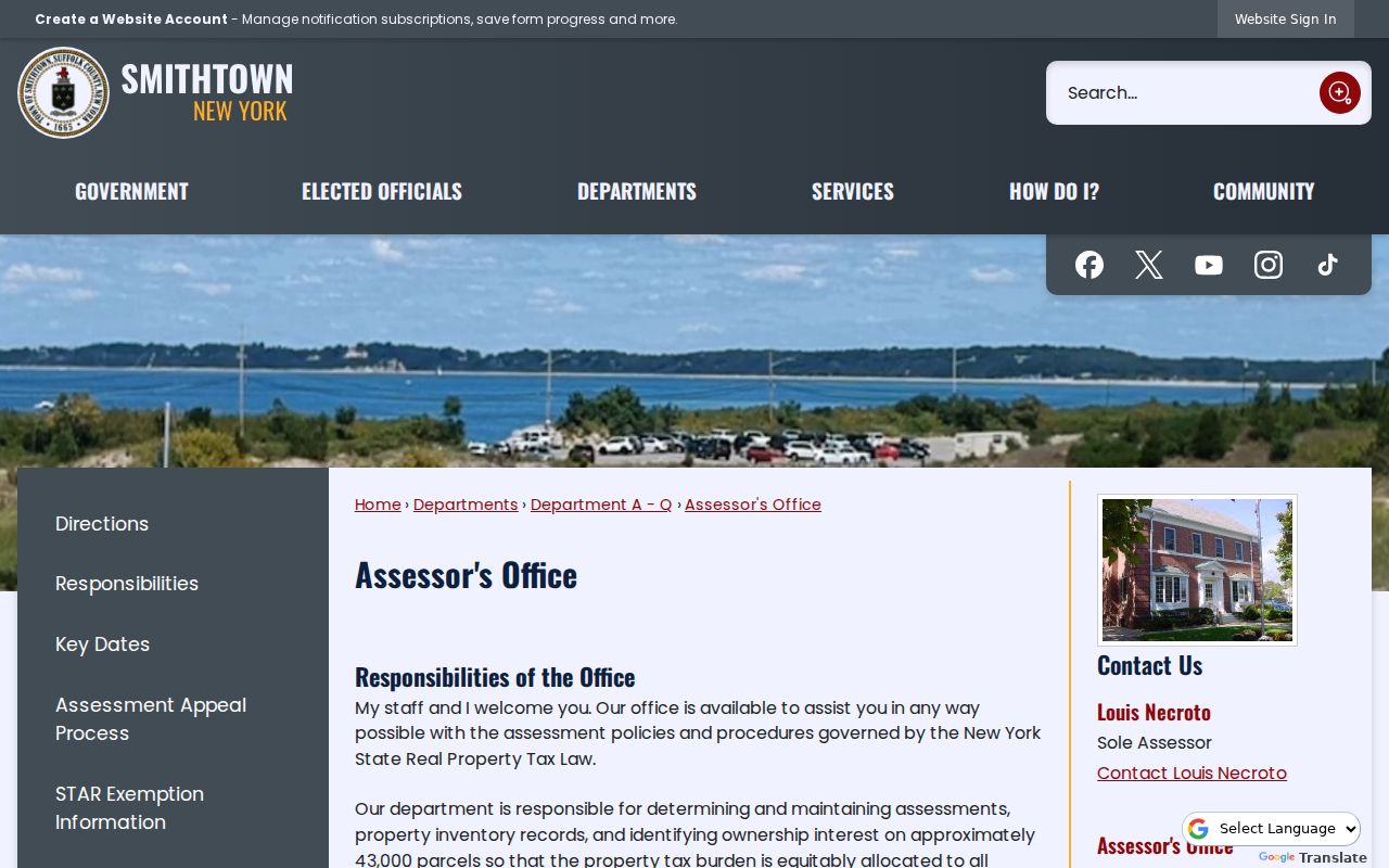 Smithtown street directory Assessor office and property records source